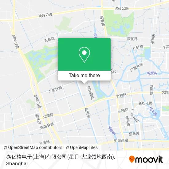 泰亿格电子(上海)有限公司(星月·大业领地西南) map