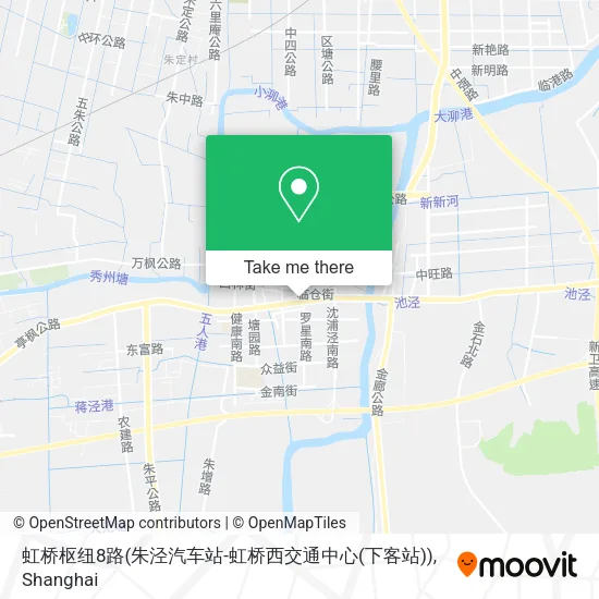 虹桥枢纽8路(朱泾汽车站-虹桥西交通中心(下客站)) map