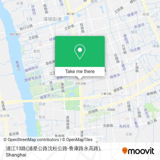 浦江13路(浦星公路沈杜公路-鲁康路永高路) map
