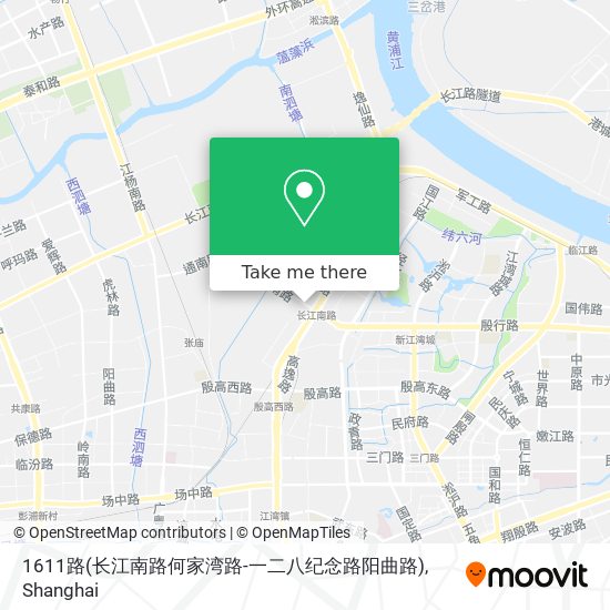 1611路(长江南路何家湾路-一二八纪念路阳曲路) map