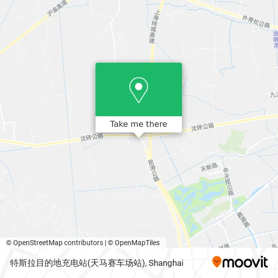 特斯拉目的地充电站(天马赛车场站) map