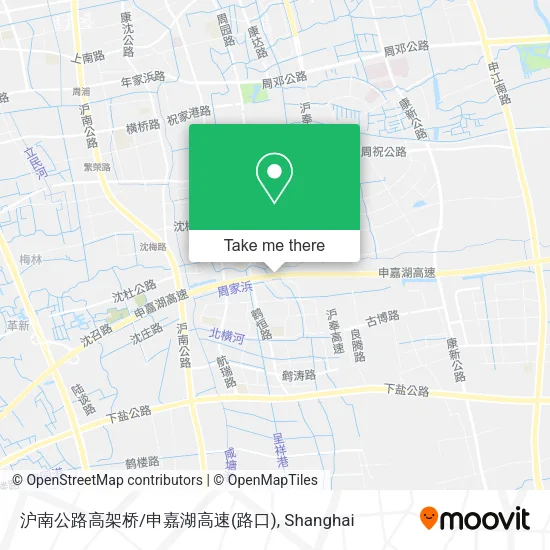 沪南公路高架桥/申嘉湖高速(路口) map