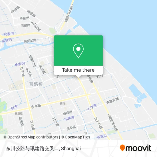东川公路与讯建路交叉口 map