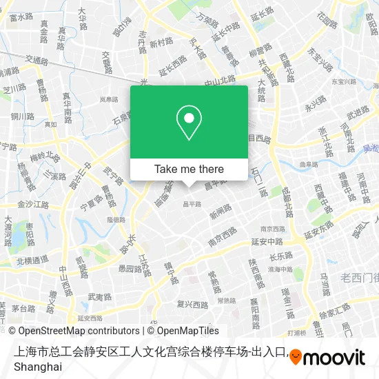 上海市总工会静安区工人文化宫综合楼停车场-出入口 map