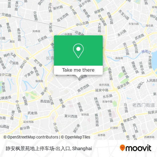 静安枫景苑地上停车场-出入口 map