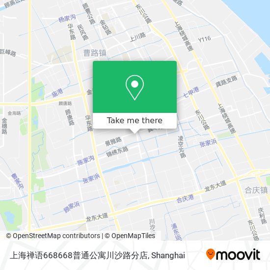 上海禅语668668普通公寓川沙路分店 map