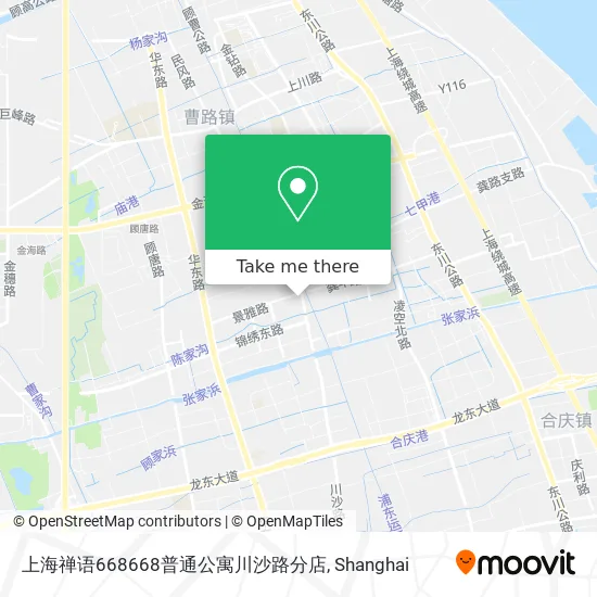 上海禅语668668普通公寓川沙路分店 map