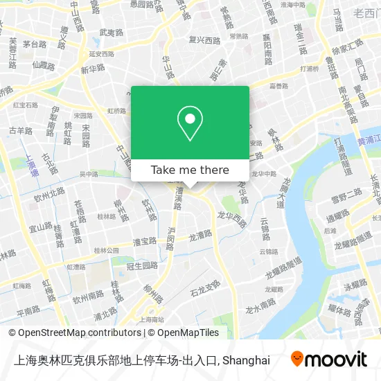 上海奥林匹克俱乐部地上停车场-出入口 map