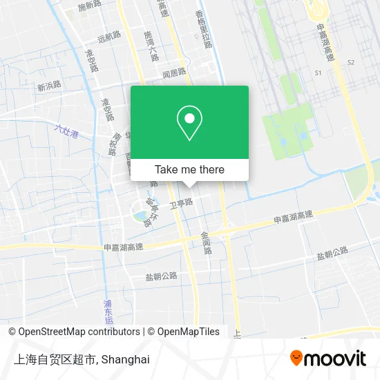 上海自贸区超市 map