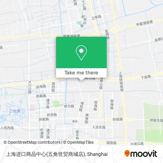 上海进口商品中心(五角世贸商城店) map