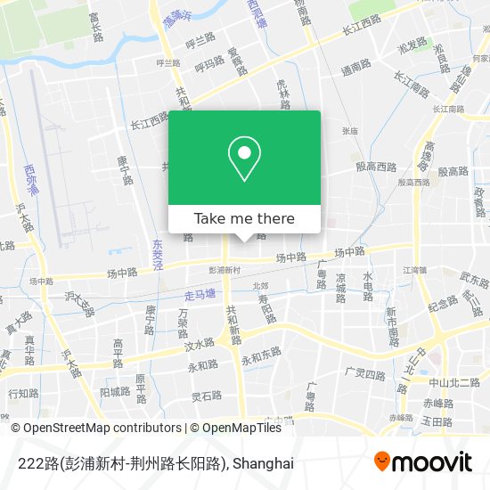 222路(彭浦新村-荆州路长阳路) map