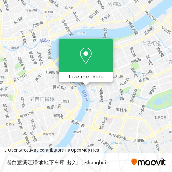 老白渡滨江绿地地下车库-出入口 map