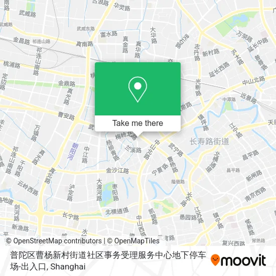 普陀区曹杨新村街道社区事务受理服务中心地下停车场-出入口 map