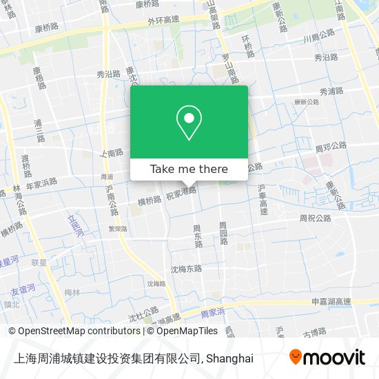 上海周浦城镇建设投资集团有限公司 map