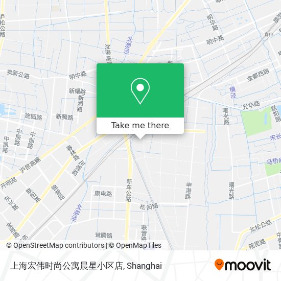 上海宏伟时尚公寓晨星小区店 map