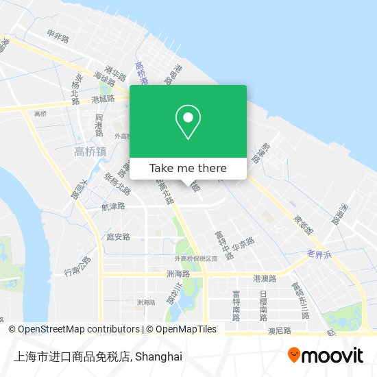上海市进口商品免税店 map