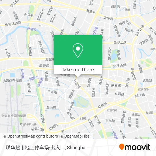 联华超市地上停车场-出入口 map