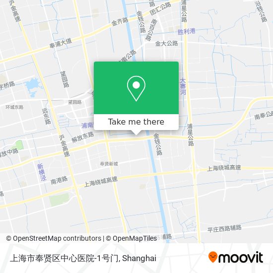 上海市奉贤区中心医院-1号门 map