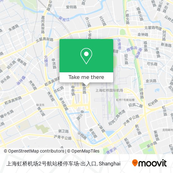 上海虹桥机场2号航站楼停车场-出入口 map