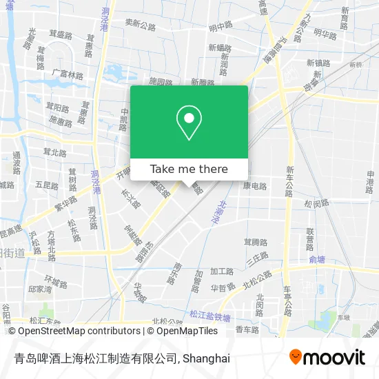 青岛啤酒上海松江制造有限公司 map