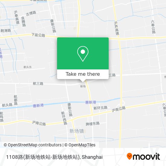 1108路(新场地铁站-新场地铁站) map