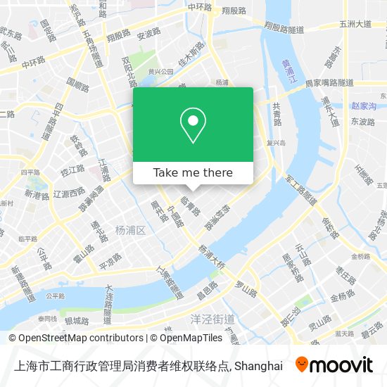 上海市工商行政管理局消费者维权联络点 map