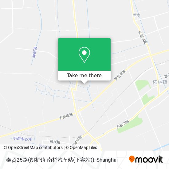 奉贤25路(胡桥镇-南桥汽车站(下客站)) map