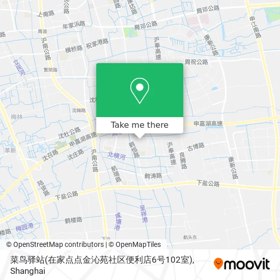 菜鸟驿站(在家点点金沁苑社区便利店6号102室) map