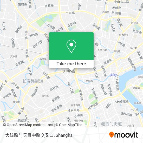 大统路与天目中路交叉口 map