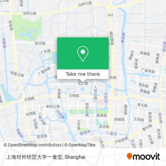 上海对外经贸大学一食堂 map