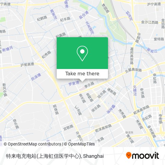 特来电充电站(上海虹信医学中心) map