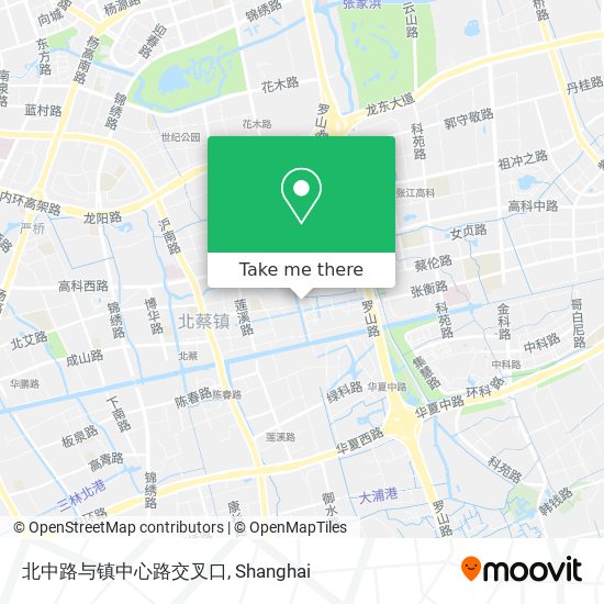 北中路与镇中心路交叉口 map