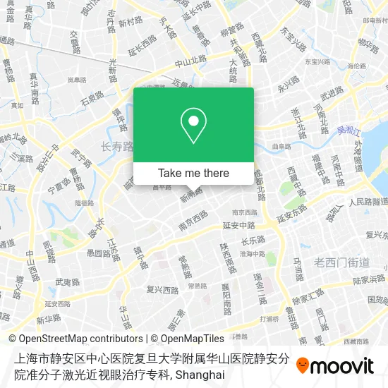 上海市静安区中心医院复旦大学附属华山医院静安分院准分子激光近视眼治疗专科 map
