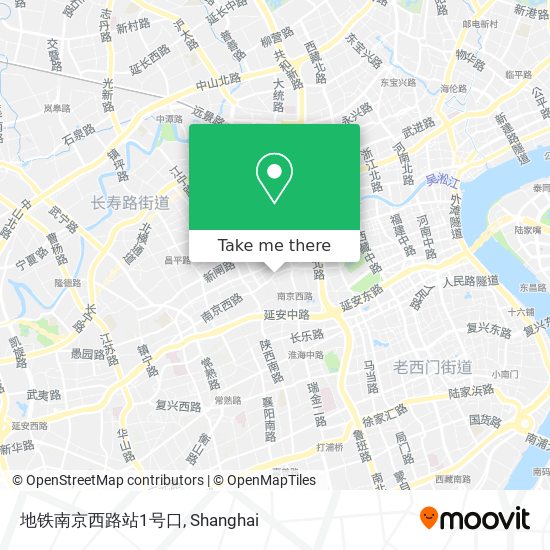 地铁南京西路站1号口 map