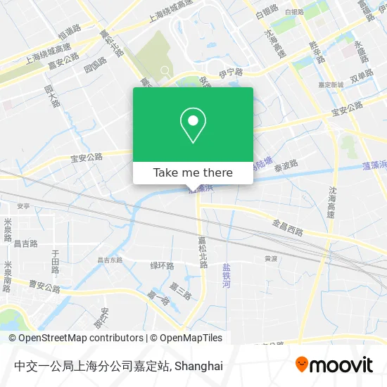 中交一公局上海分公司嘉定站 map