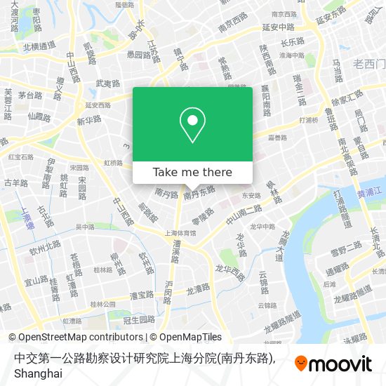 中交第一公路勘察设计研究院上海分院(南丹东路) map