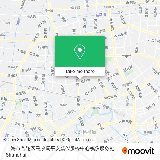 上海市普陀区民政局平安殡仪服务中心殡仪服务处 map