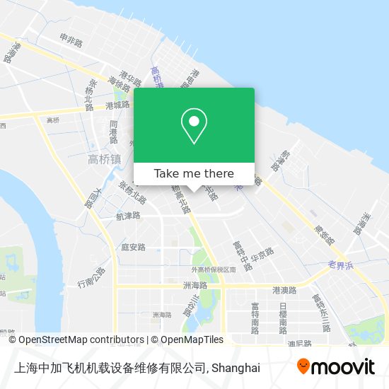 上海中加飞机机载设备维修有限公司 map