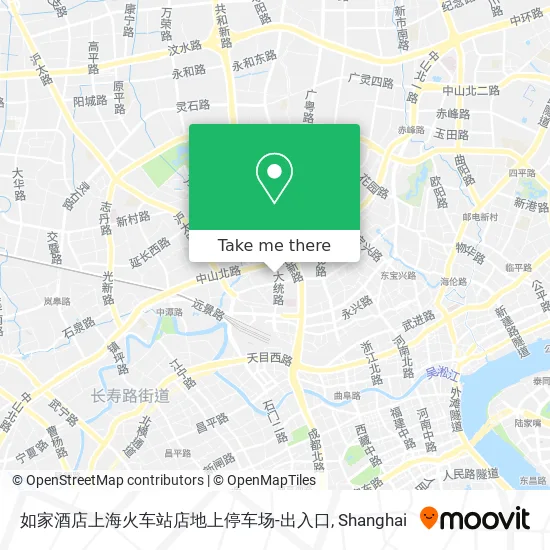 如家酒店上海火车站店地上停车场-出入口 map