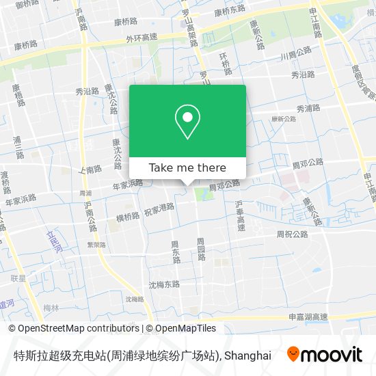 特斯拉超级充电站(周浦绿地缤纷广场站) map