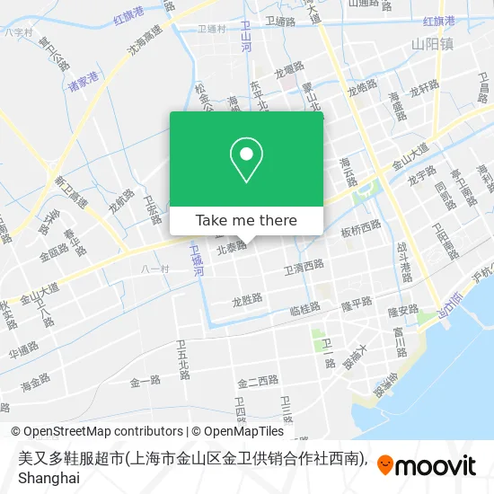 美又多鞋服超市(上海市金山区金卫供销合作社西南) map