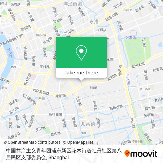中国共产主义青年团浦东新区花木街道牡丹社区第八居民区支部委员会 map