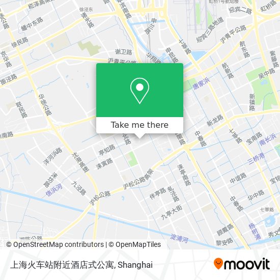 上海火车站附近酒店式公寓 map