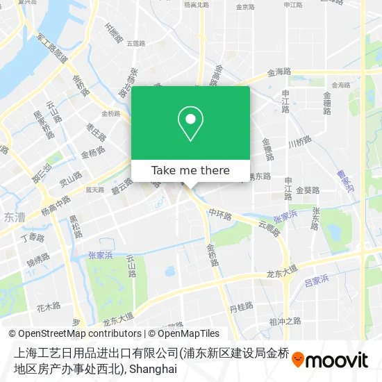 上海工艺日用品进出口有限公司(浦东新区建设局金桥地区房产办事处西北) map