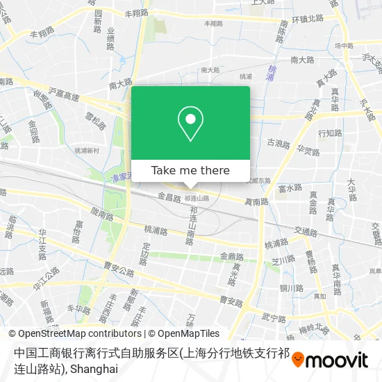 中国工商银行离行式自助服务区(上海分行地铁支行祁连山路站) map