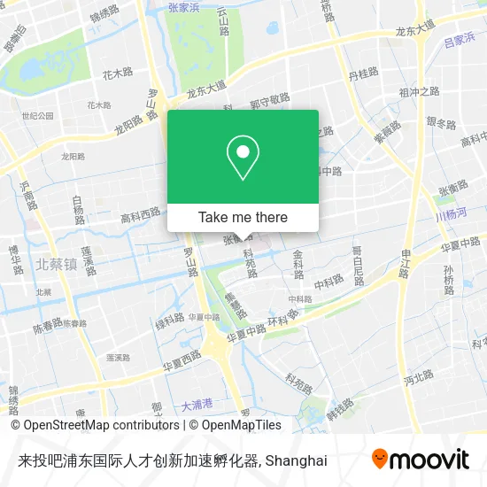 来投吧浦东国际人才创新加速孵化器 map