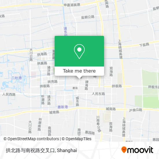 拱北路与南祝路交叉口 map