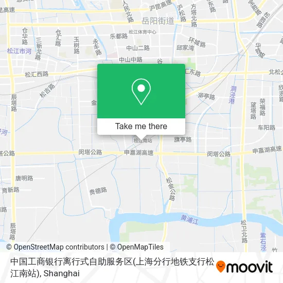 中国工商银行离行式自助服务区(上海分行地铁支行松江南站) map