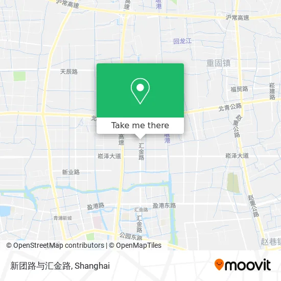新团路与汇金路 map