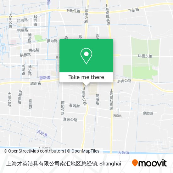 上海才英洁具有限公司南汇地区总经销 map